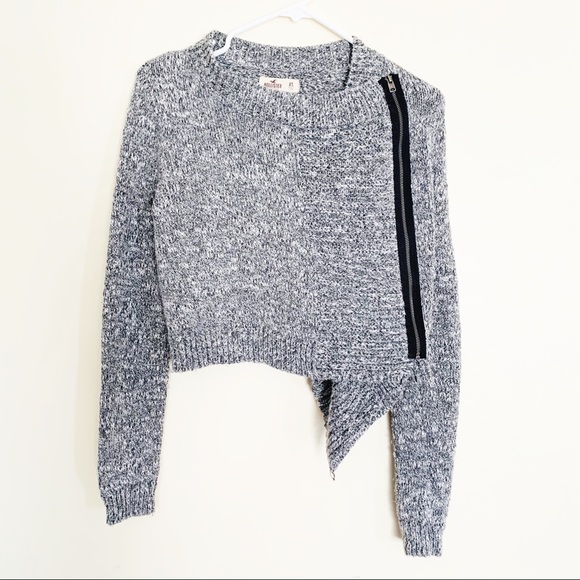 Hollister Sweaters - Hollister Crop Zip Up Sweater Size XS